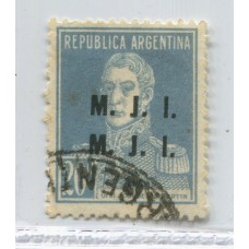 ARGENTINA SERVICIO OFICIAL GJ 415b ESTAMPILLA CON VARIEDAD SOBRECARGA DOBLE, MUY RARA U$ 95